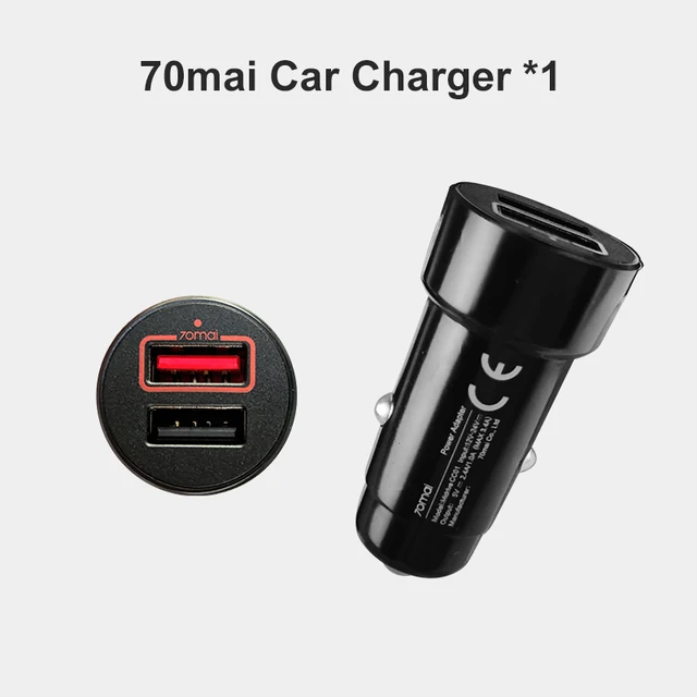 70mai Dual Usb Car Charge Mini 2usb Port 70mai Car Charger 70mai Dual Usb Car  Adapter For Dash Cam A500s A800s D06 M300 D07 - Cables, Adapters & Sockets  - AliExpress