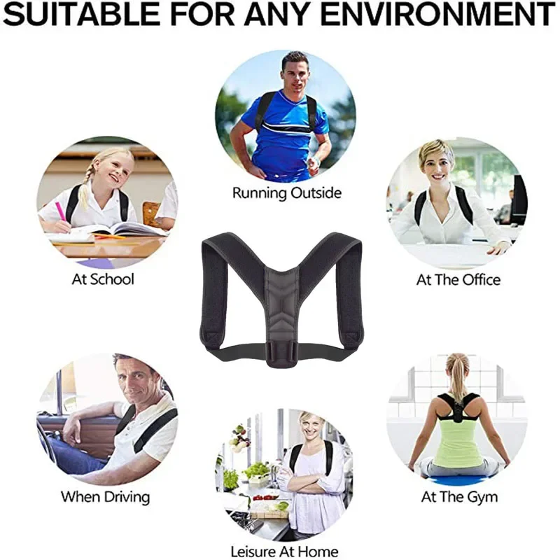 Back Posture Correction Belt Hunchback Corrector Adult Men and Women Sitting Posture Correction Belt Shoulder Straight Back 5