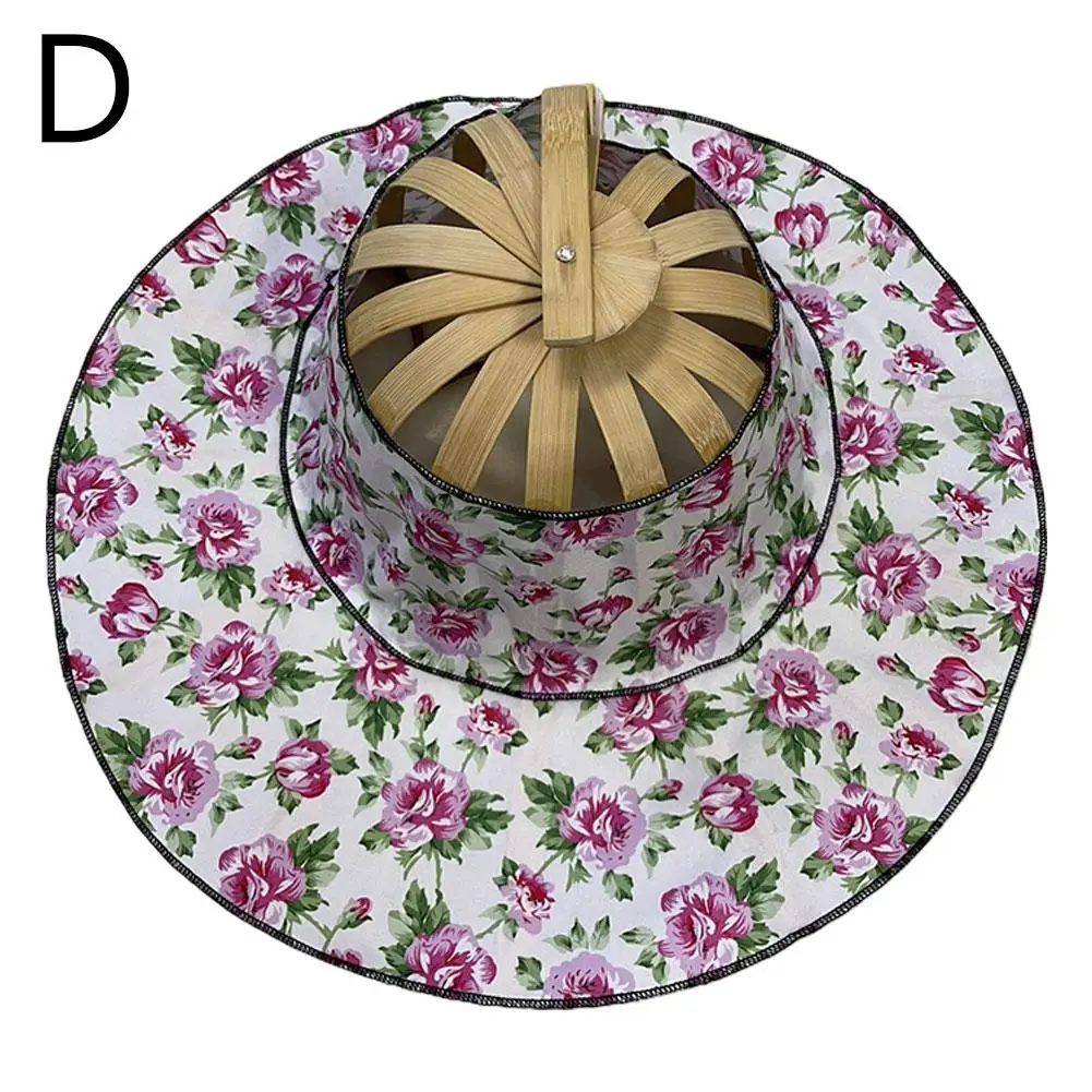 Neue Sommer Outdoor Sport Strand Sonnenschutz Mode Bambus Fan Hut Faltbare Bambus Multifunktionale Tourismus Fan Hut Dekoration – Detail 30