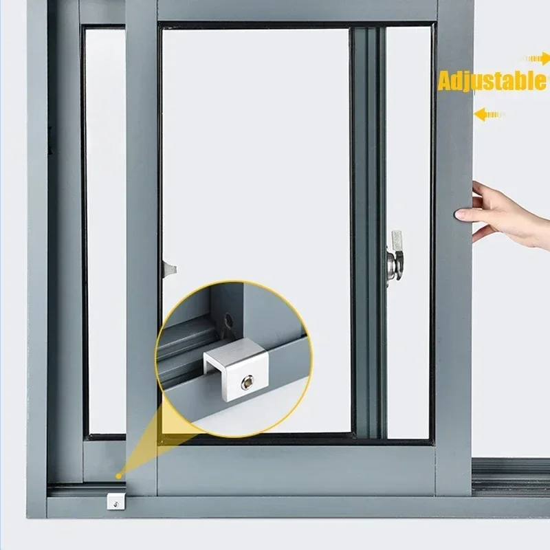 ZEXEF Adjustable Window Lock Stopper Safety Locks for Kids and Pets Anti-theft Door Lock Non Punch Sliding Window Hardware