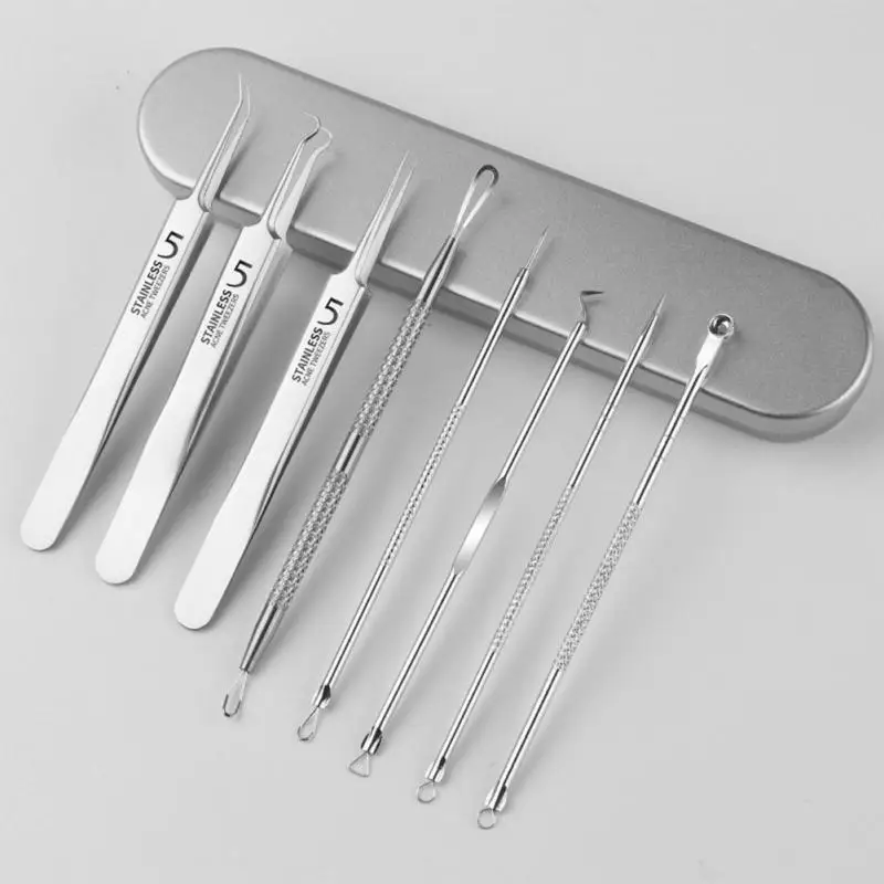 Blackhead Acne Needle Cell Pimples Blackhead Clip Tweezers Black Head Comedone Acne Blemish Extractor Beauty Face Skin Care Tool blackhead remover,acne remover,facial pore cleanser