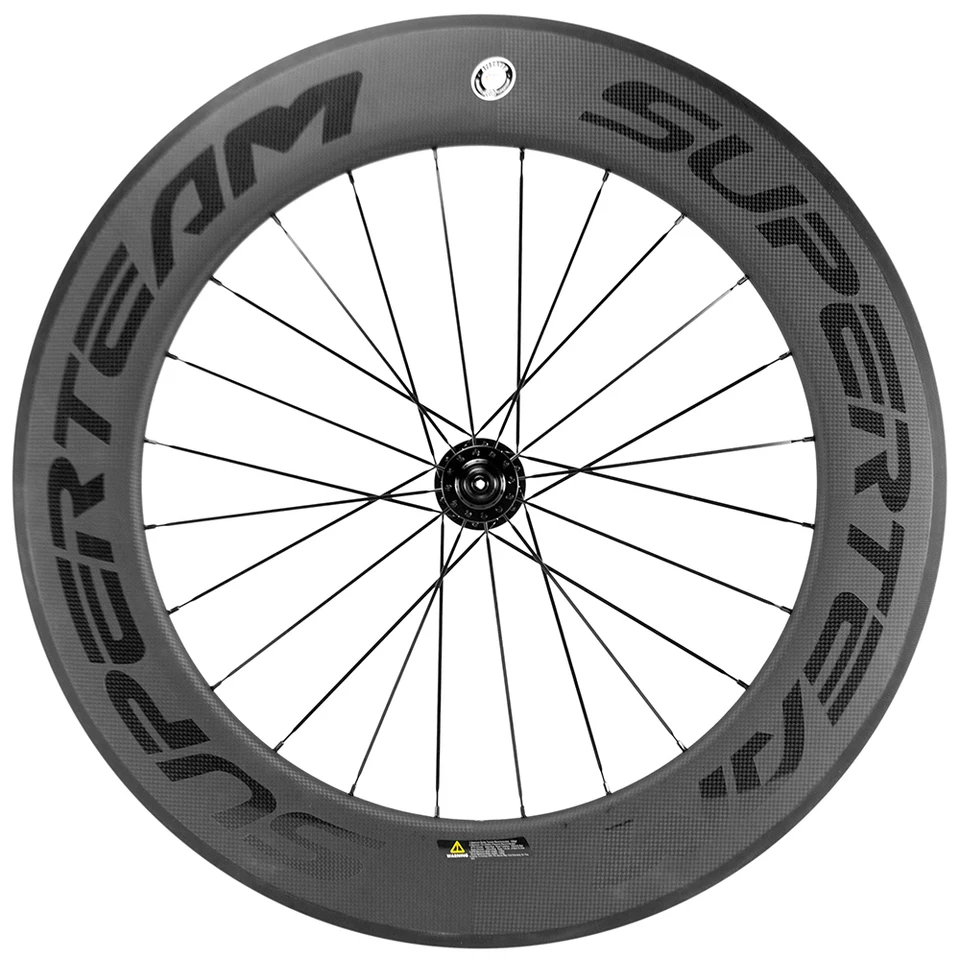 Paire De Roues Vélo Route 700C Carbone 60mm - Jantes Tubeless Clincher - Pour Freins à Disque - Neuves (garantie 3 Ans)