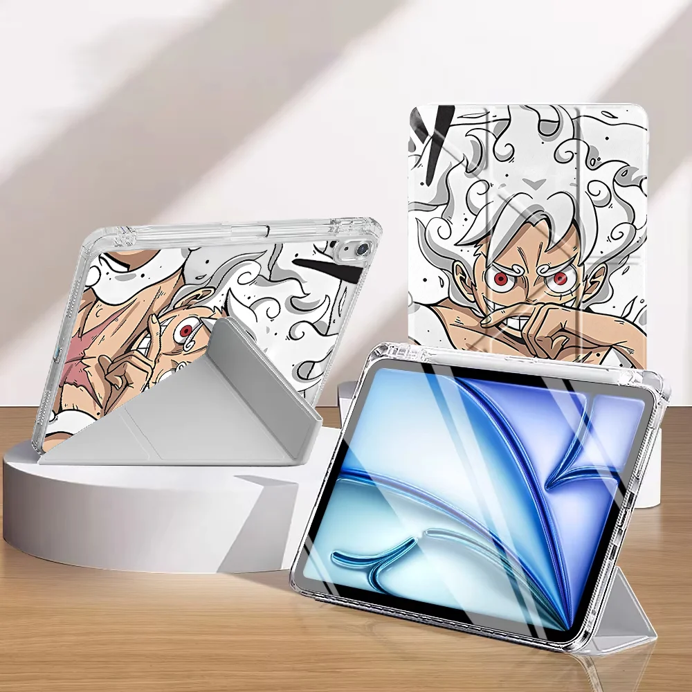 Vibrant Cartoon Patterns Tablet Case with Pen Slot Cover