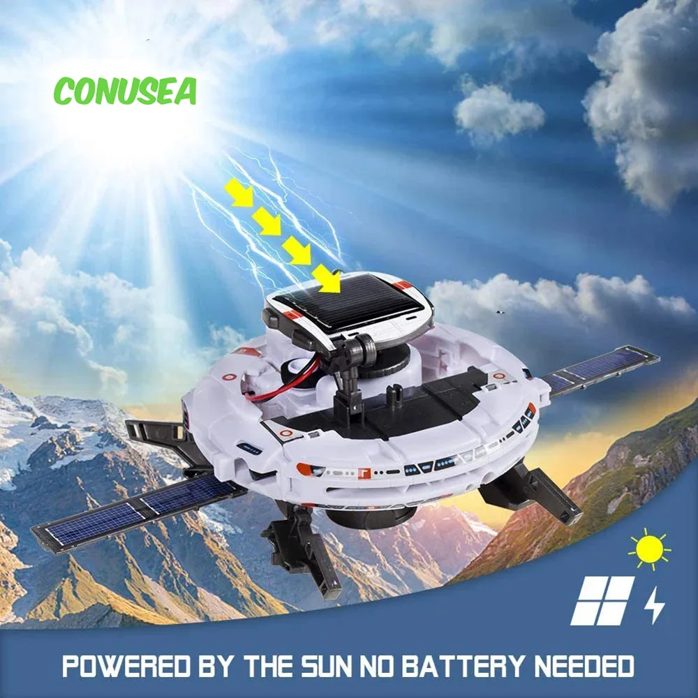Solar robot kit 6 in 1 solar toy robot dog solar energy space ship technology science kits for boys children