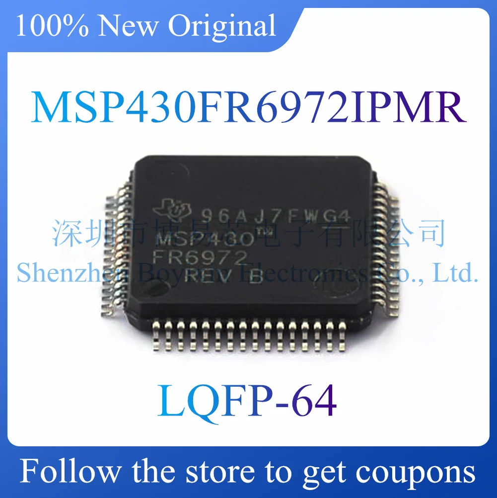 

NEW MSP430FR6972IPMR Original genuine microcontroller chip. Package LQFP-64