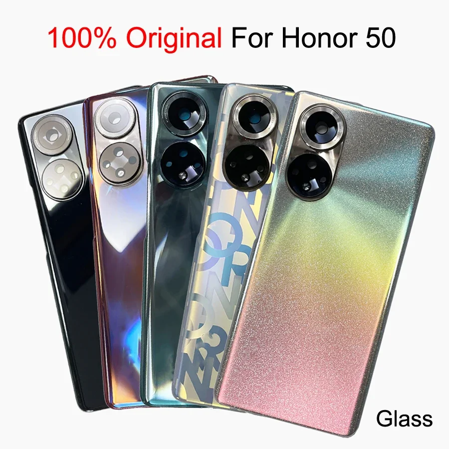 

For Honor 50 Honor50 Glass Original New Back Cover Housing Door Rear NTH-AN00, NTH-NX9 Chassis Battery Case Lid Smartphone Parts