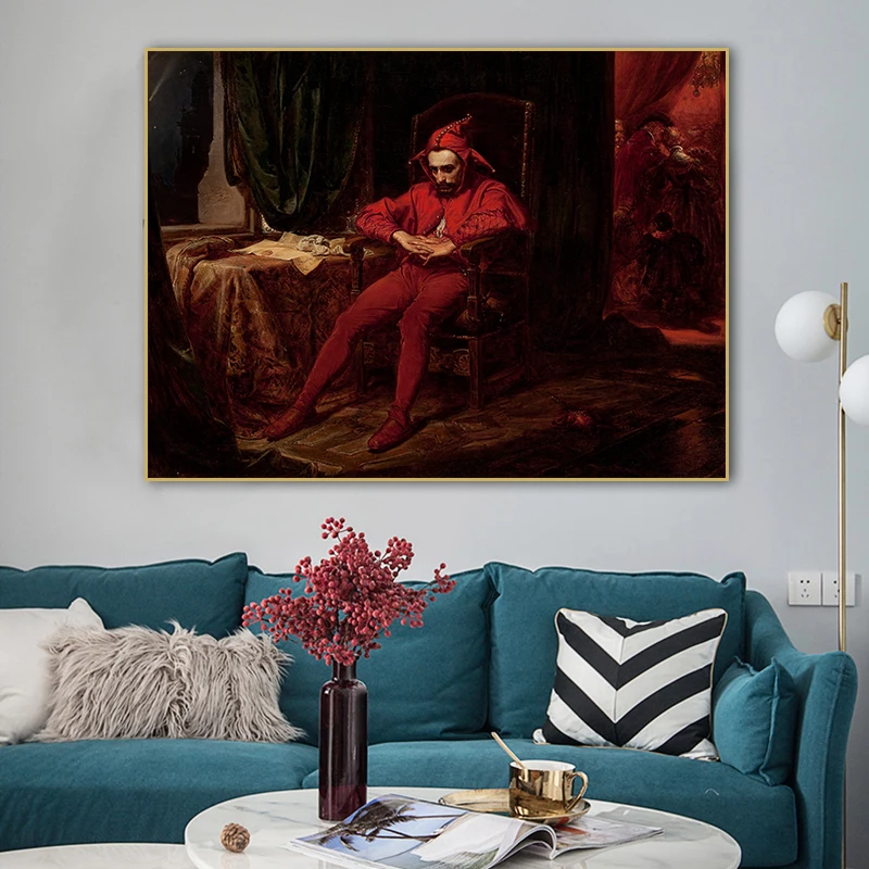 Matejko'S Staechczyk Retro Painting Print Canvas Poster Polish Culture Wall Art Jester Clown Joker Picture Room Home Decor Cuadros