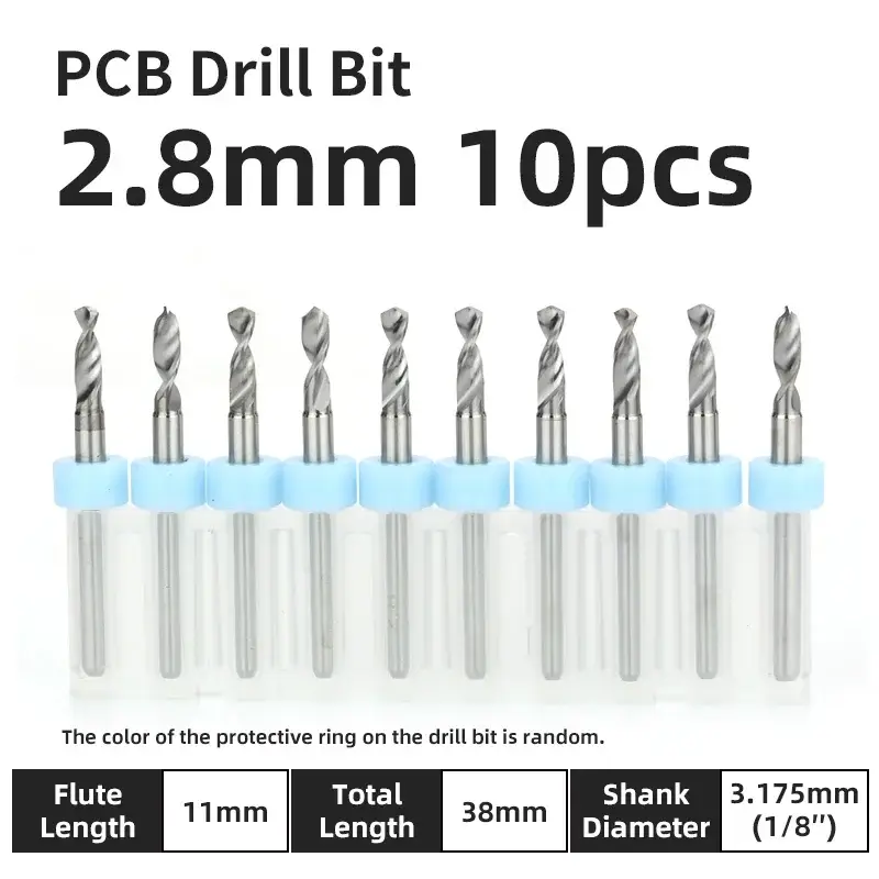 10pcs PCB Drill Bit Set Carbide Micro Drills For Printed Circuit Board 1/8" Fixed Shank Mini CNC Tungsten Steel Bits 0.1-3.175mm image 17