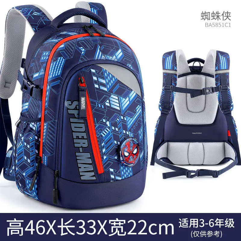 thumbnail image 1 of Mochilas Bandai Spider-man para estudiantes de primaria, niños y niñas de 3.º a 6.º grado, mochilas escolares transpirables de gran capacidad, 1 of 5