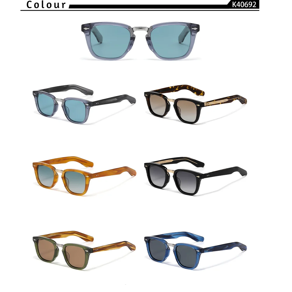 CATERSIDE Unisex-Optik-Sonnenbrille, Acetat-Rahmen, polarisierte Brillen, private Anpassung, quadratische Linse, Brillen, UV400 – Detail 3