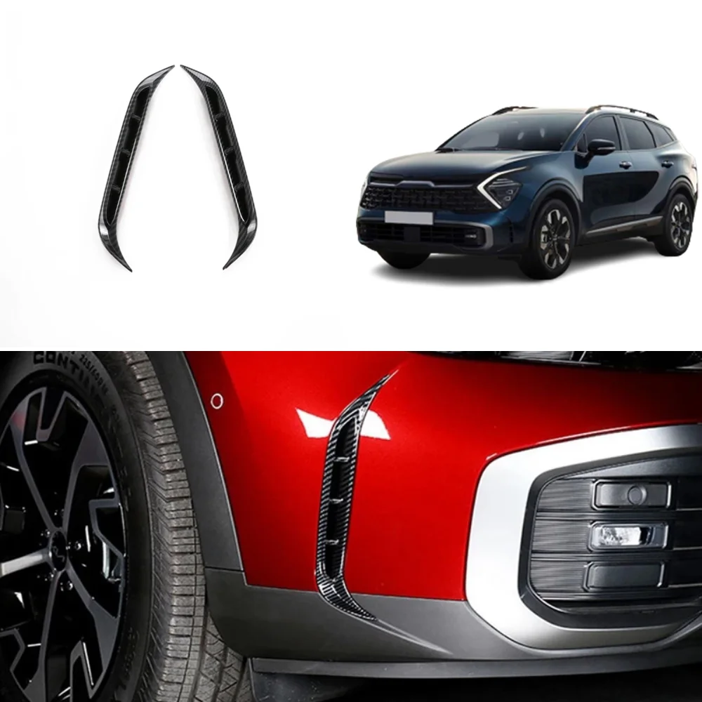 

For Kia Sportage NQ5 2022 2023 ABS Fog Light Air Vent Front Bumper Intake Spoiler Eyebrow Strip Cover Trim Accessories