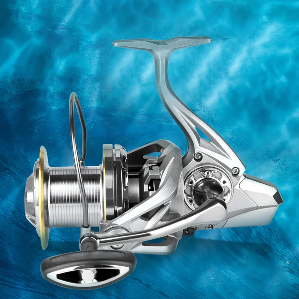 

Spinning Reel 6+1 Ball Bearings 4.8:1 Levels Ratio High Speed Aluminum Alloy Carved Wire Cup For Outdoor Fishing 578-592g