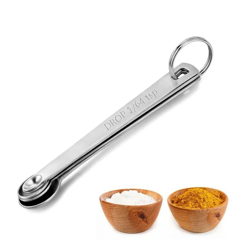 Baking Tools Stainless Steel Mini Measuring Spoon 5-piece Set Stainless Steel Mini Measuring Spoon Seasoning kitchen measuring spoons measuring spoon set