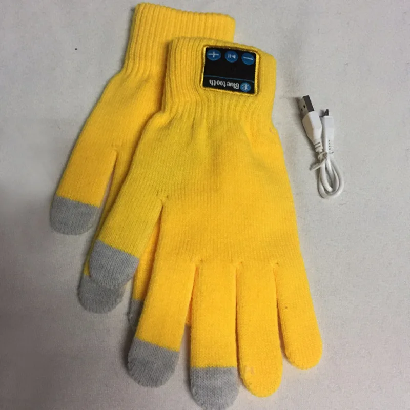 Wireless Blue Tooth Gloves Winter Warm Gloves Touch Screen with Built-in Stereo Speakers Calls Can Be Answered Headphones Glove