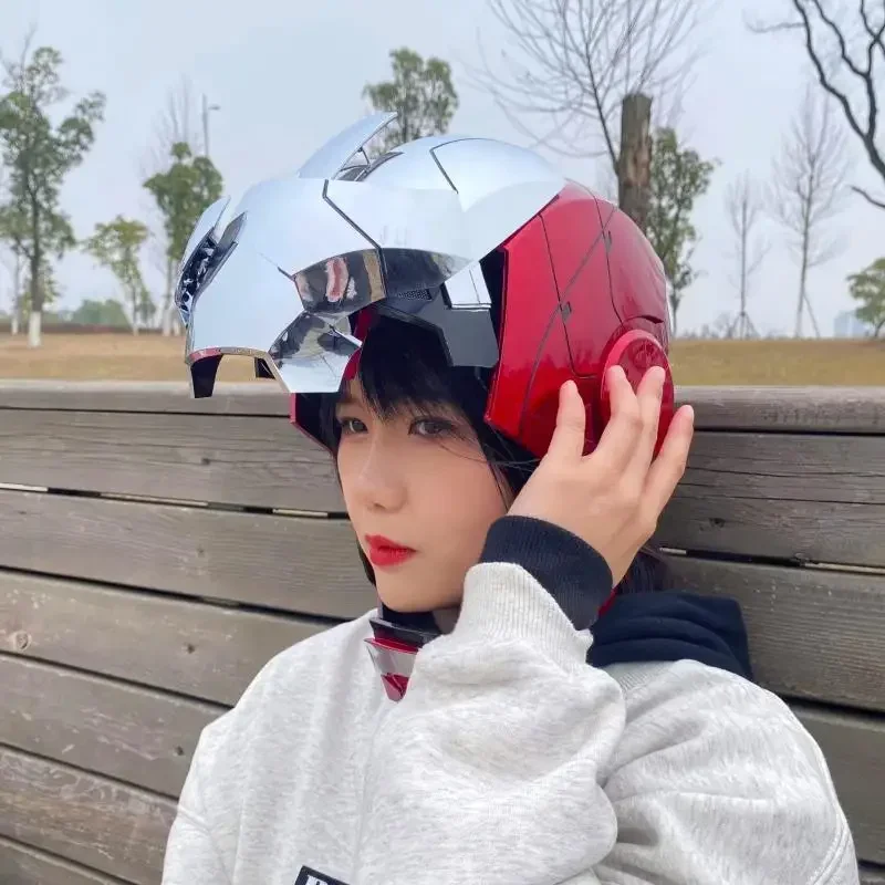 Marvel Iron Man Mk5 Helmet Genuine Real Person 1:1 Wearable Deformable Voice Control Electric Opening And Closing Ornament Gift