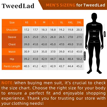 TweedLad Men's Business Suit Set Groomsmen Regular Fit-Tuxedo Jacket+Trousers Men Suit Set Lapel Formal Stylish Buttons Pockets 2