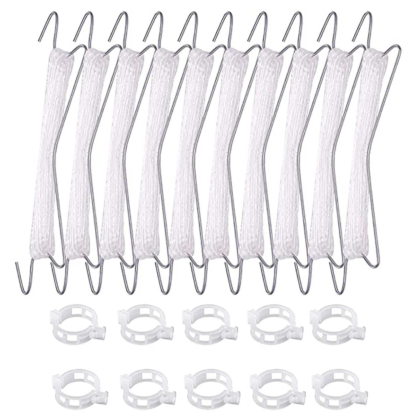 10Pcs Plants Hooks & Clips Tomato J Hooks Clips Set with 10M Rope Tomatoes Growing for Tomato Grape Pepper plant clips,plastic plant clips,plant adhesive hooks,plant wall hooks