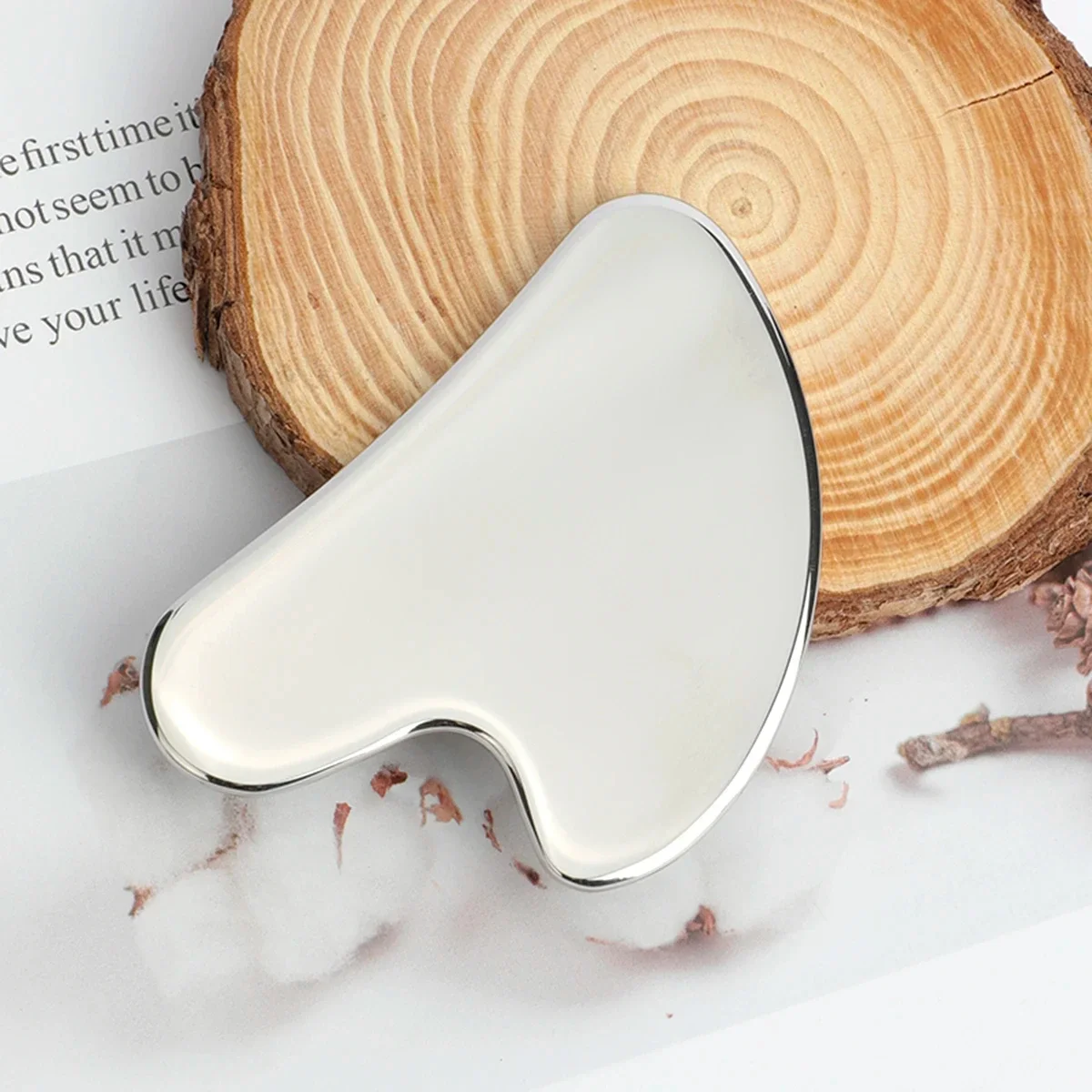 Gua Sha Natural Stainless Steel Scraper Massager Facial Skin Care Guasha Board Face Massager Board Heart Shape Body Relaxation 5