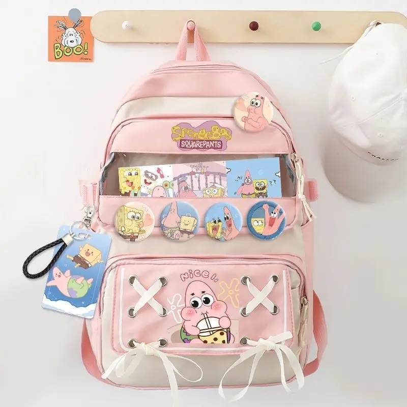New cartoon SpongeBob SquarePants  Kids  Backpack Mini Schoolbag Girl and Boys Cute Bag 2