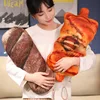 French Breakfast Food Plush Long Loaf Bread Pillow Butter Coarse Sesame Whole-wheat Ham Cushion Like Real Plushie Gift 5