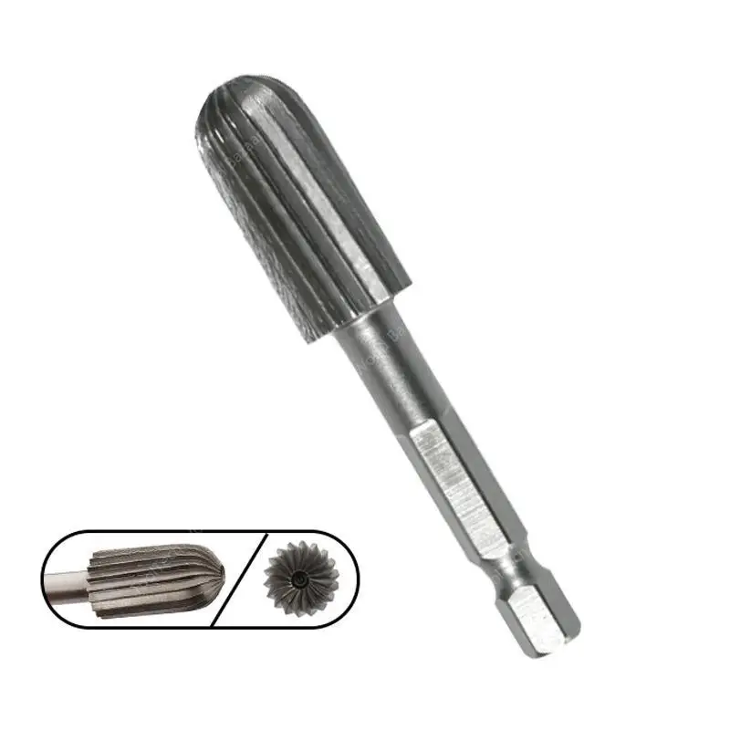 Hexagonal handle woodworking rotary file hand electric drill reaming special-shaped grinding head set combination engraving tool