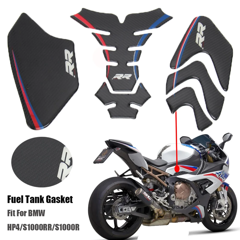 New Carbon Fiber 3D Adesivi Sticker Decal Emblem Protection Tank Cover Pad Cas Cap For Bmw S1000Rr S1000R S1000 Rr Hp4
