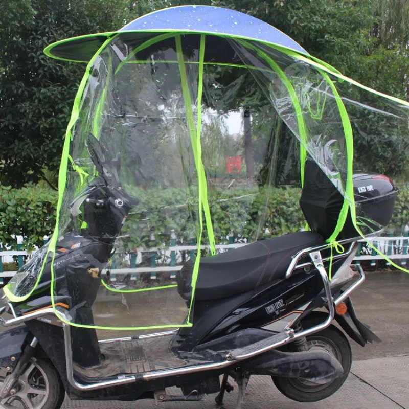 Full Enclosure Side Curtains Sun & Rain Cover - All-Weather Shelter for E-bike/Electric Scooter/Tricycle/Motorcycle
