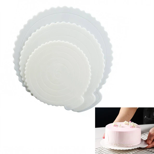 Support de base de gâteau rond réutilisable, planche à gâteau en plastique  sans BPA, accessoires de