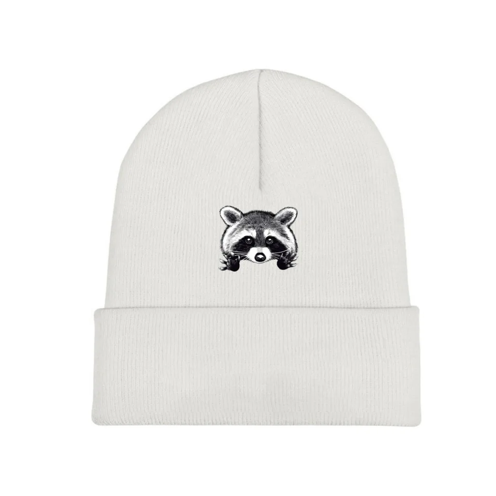 

Little-Raccoon-Buddy-Panda Knitted Hat for Women Men Skullies Beanies Autumn Winter Hat Casual Caps