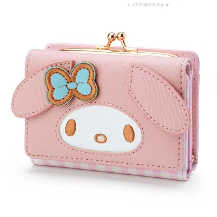 Sanrio cartera de Hello para mujer, cartera a cuadros, de con Clip|Carteras| - AliExpress