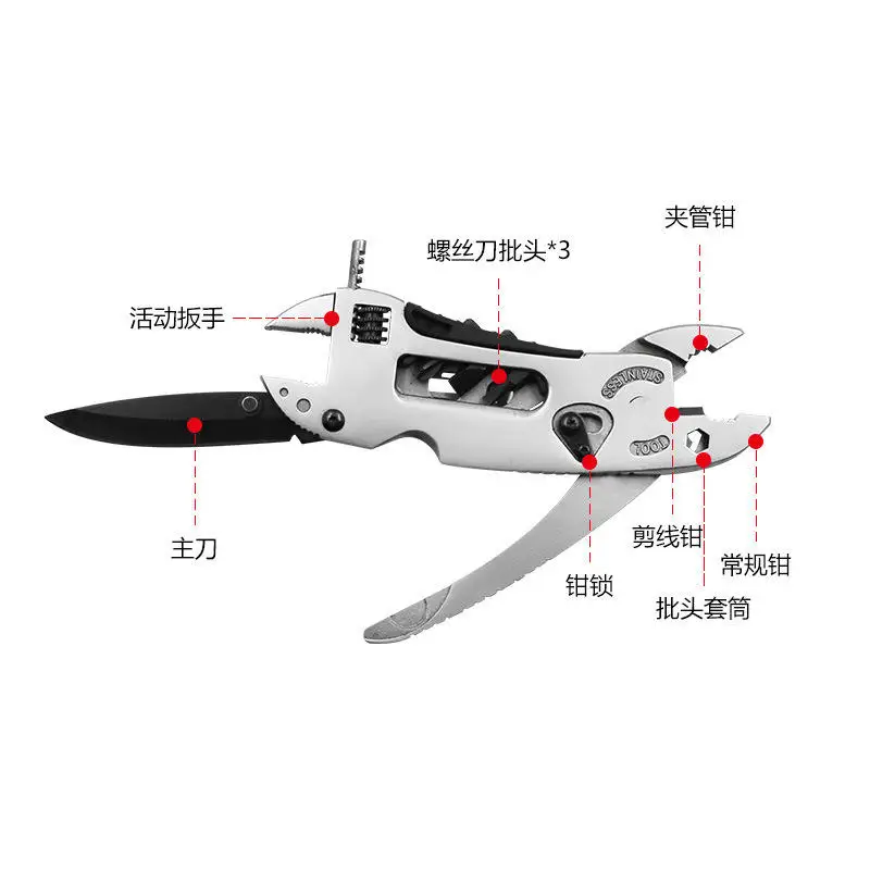 

Outdoor Multitool Pliers Pocket Knife Screwdriver Set Kit Adjustable Wrench Jaw Spanner Mini Repair Hand Tools Pocket Portable