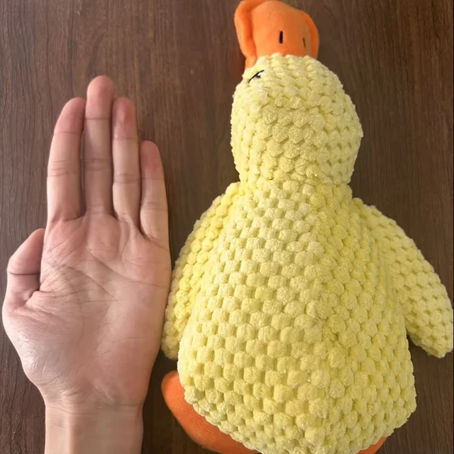 Durable Chew-Resistant Plush Duck Dog Toy,Soft Interactive Chew Proof Companion,Bright Yellow Safe Chewable Puppy Toy for  Dogs 6