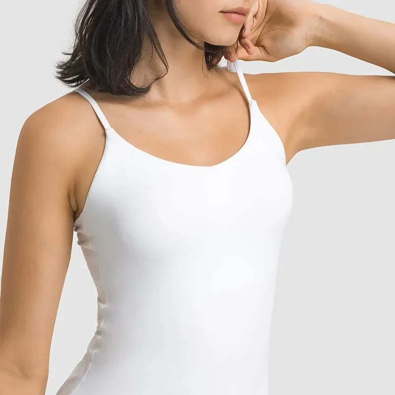 Lemon Women Fitness Tennis Dress Bodysuit Sbreathable Sweat-wicking One Piece Pockets Golf With Dress Gym With Chest Pad