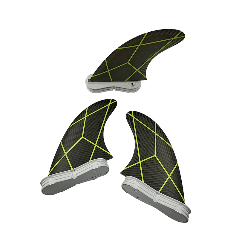 Fibreglass With Honeycomb Quilhas For UPSURF FCS 2 Fin Box Tri Funboard Fins Double Tabs2 G5/G7 Short Board Fin Surf Accessories fcsii g5 g7 tri fin set surfboard honeycomb fins fcs 2 fin fcs ii fin quilhas surfboard stern fin