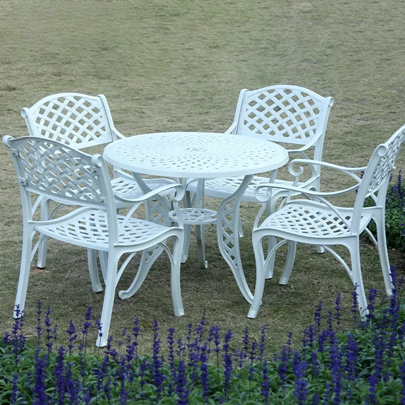 

Perfect quality cast aluminum outdoor garden terrace chair table