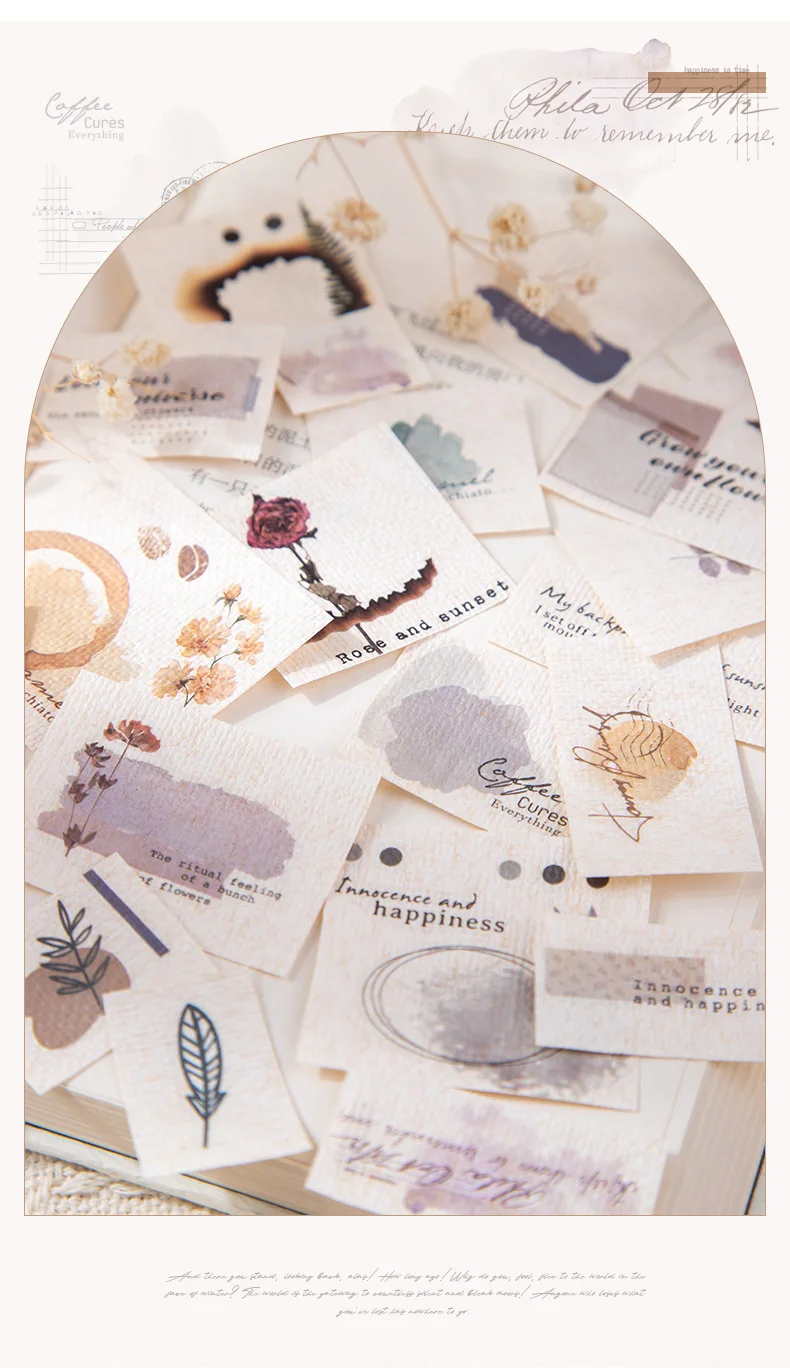 5pcs/1lot Kawaii Scrapbook Sticker Vintage Spring Wind Trail Scrapbooking Supplies Planner Decorative Craft Stationery Sticker