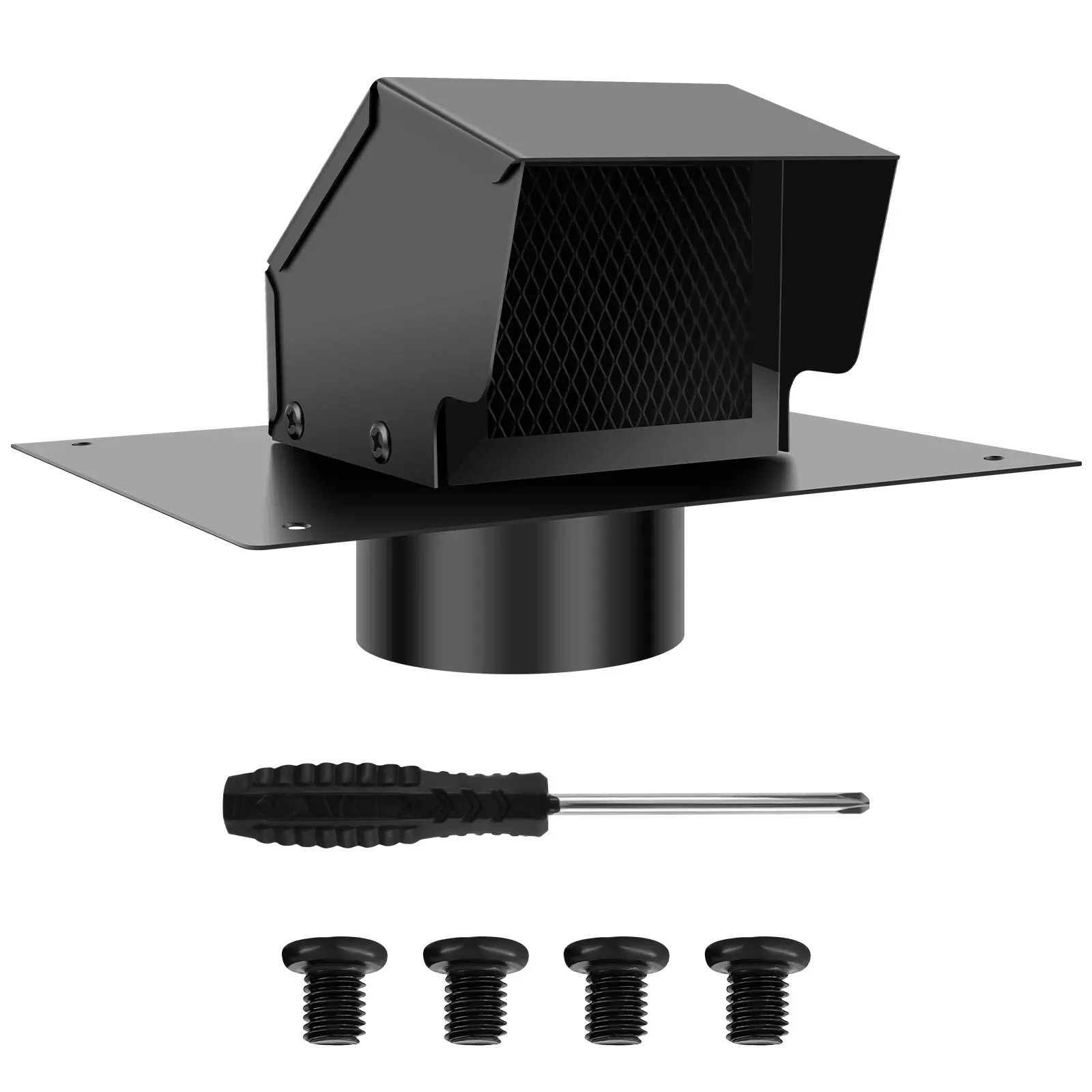 Roof Vent Cap 4 Inch 430 Stainless Steel Roof Dryer Vent Removable Exhaust Easy Install Dryer Cap Stable