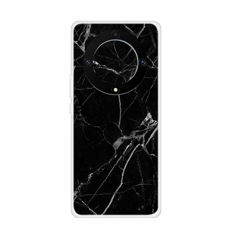 Marble Clear Soft TPU Silicone Back Cover - Transparent Coque