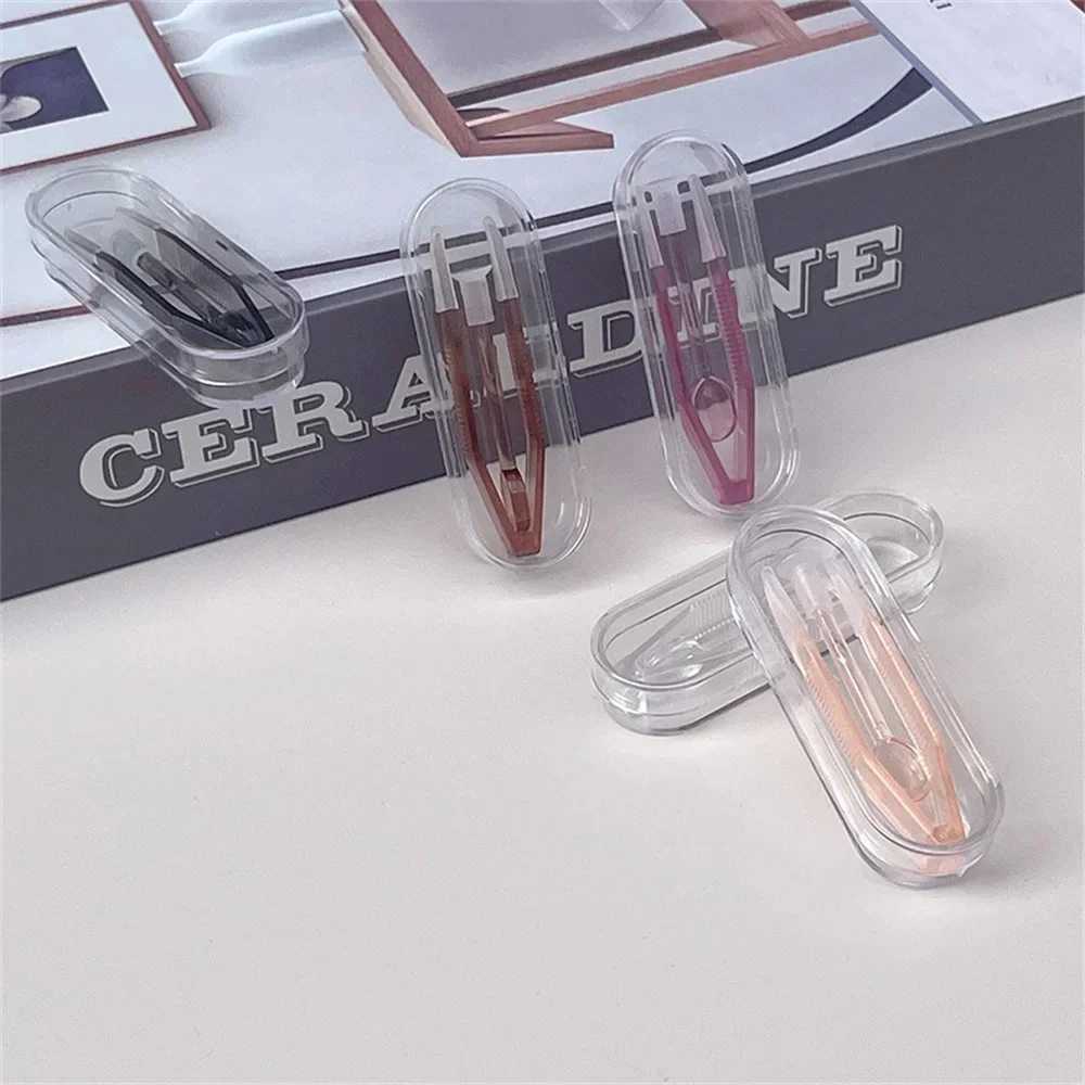 Contact Lens Handling Tweezers Set - Transparent Large & Small Clamp Rods
