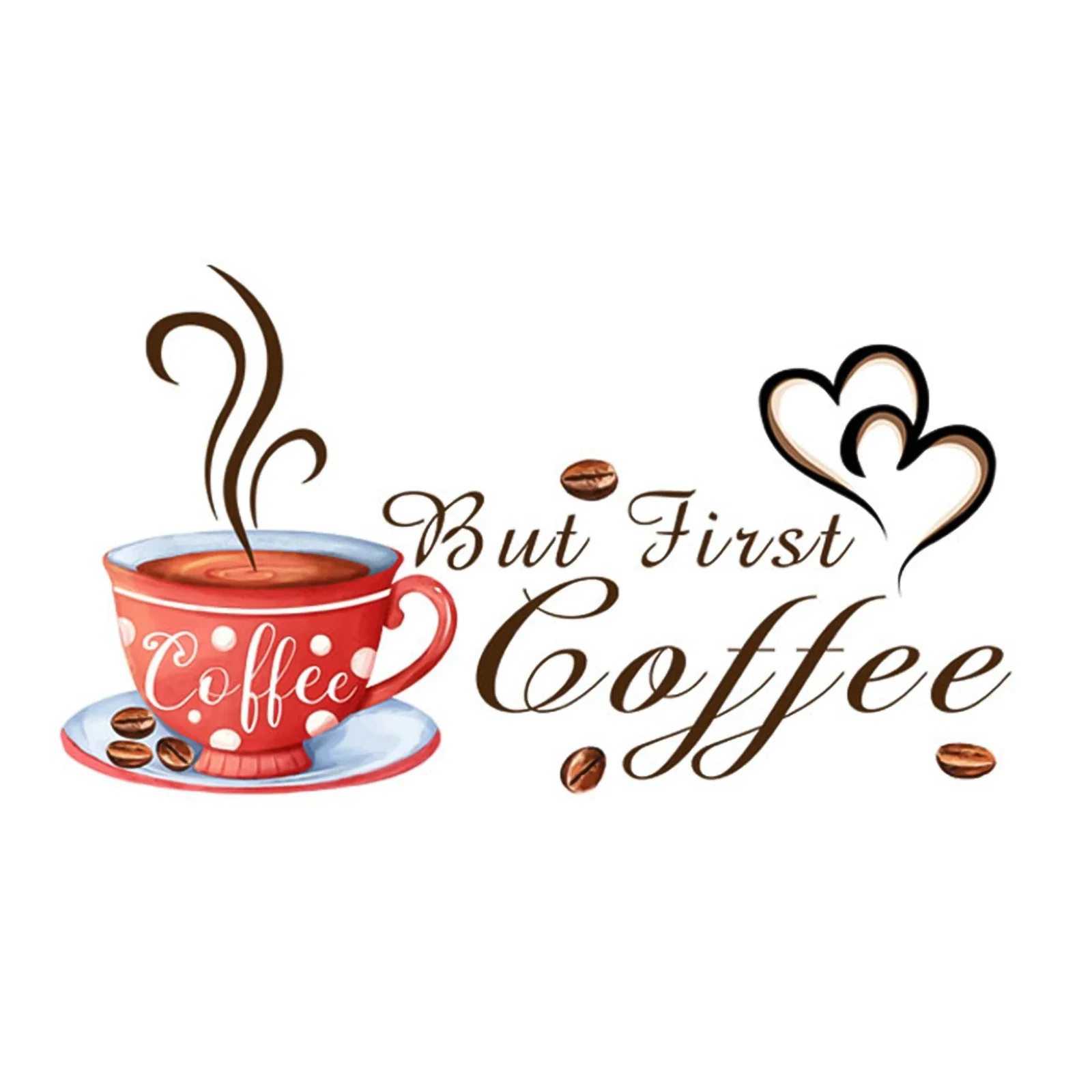 Coffee Cup Wall Stickers Cafe Vinyl Art Decals Pub Decals Kitchen Home Decor Indoor Design