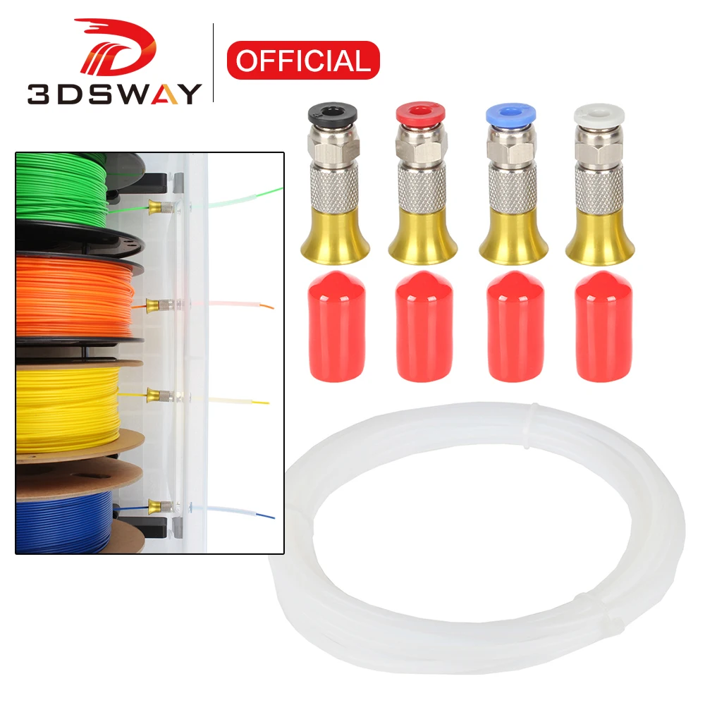 3D-Druckerteile PC4-M6 Pneumatischer gerader Anschluss Teil Bohrung 4 mm PTFE-Schlauch Filament M6 Feed Fitting Coupler Filament Trockner Box