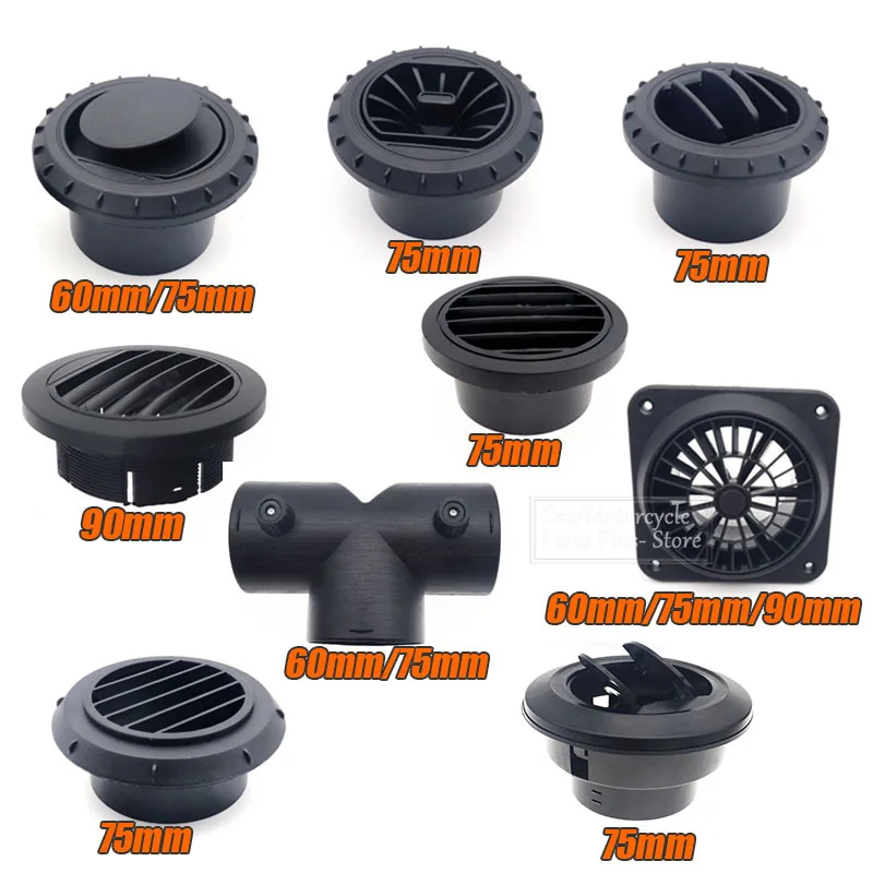 42mm/60mm/75mm Air Vent Ducting Outlet Exhaust Joiner Connector For Webasto Eberspaecher Diesel Parking Heater Pipe