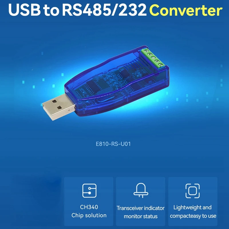 USB To RS485 RS232 Converter With FTDI FT232 Chip Compatible With Windows 10 8 7 XP And Mac OS X 2PCS