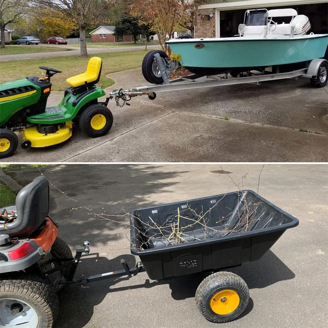 Electric Lawn Mower Tractor Trailer Hitch Gooseneck Receiver