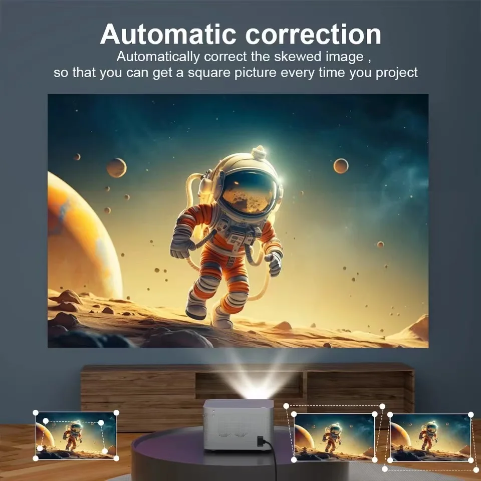 HY350 New Projector Android 11 4K 1920*1080P Wifi6 580ANSI Allwinner H713 32G Voice Control BT5.0 Home Cinema Projetor