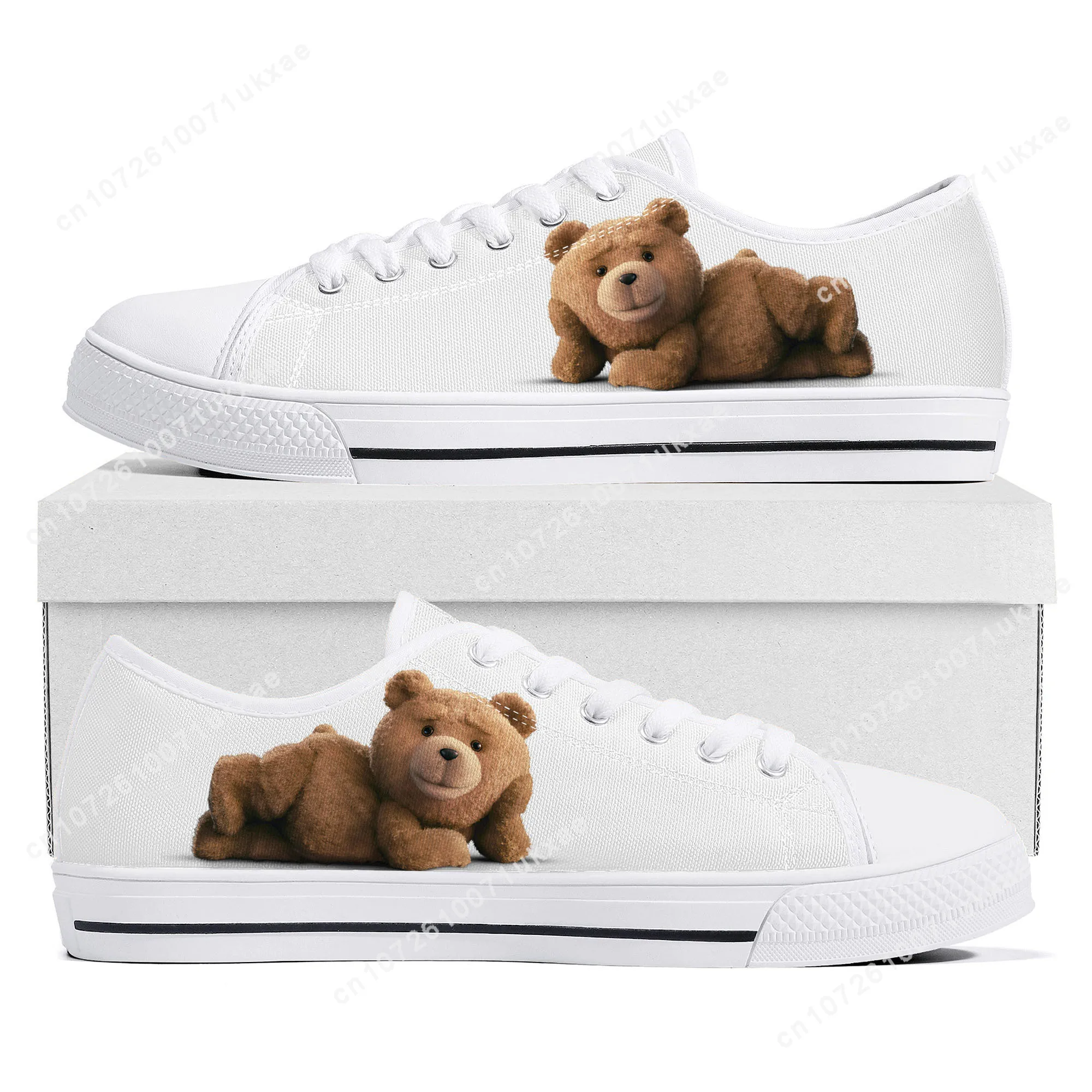 

Ted Bear Movie Beer Bath Low Top Sneakers Mens Womens Teenager Canvas High Quality Sneaker Casual Custom Shoes Customize Shoe