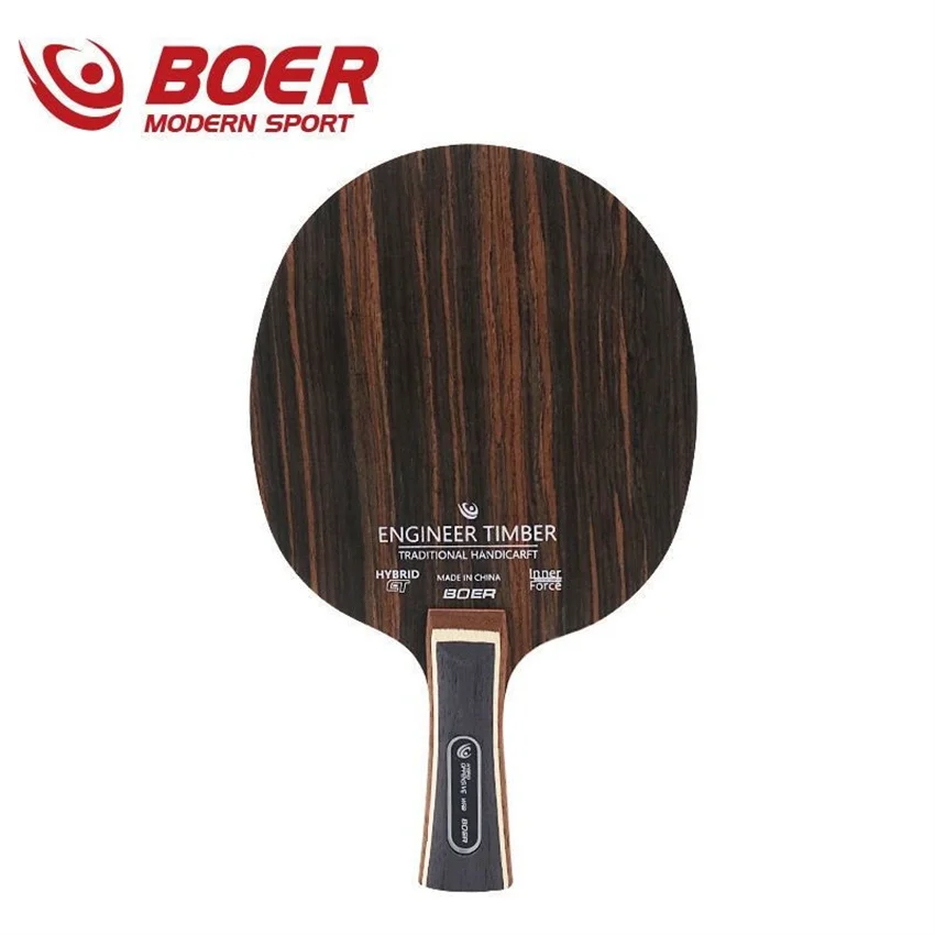 

New Te-wood Table Tennis Racket Bottom Plate Ebony FL/CS 5 Layer Pure Wood Hand-sticky Table Tennis Blade High Quality