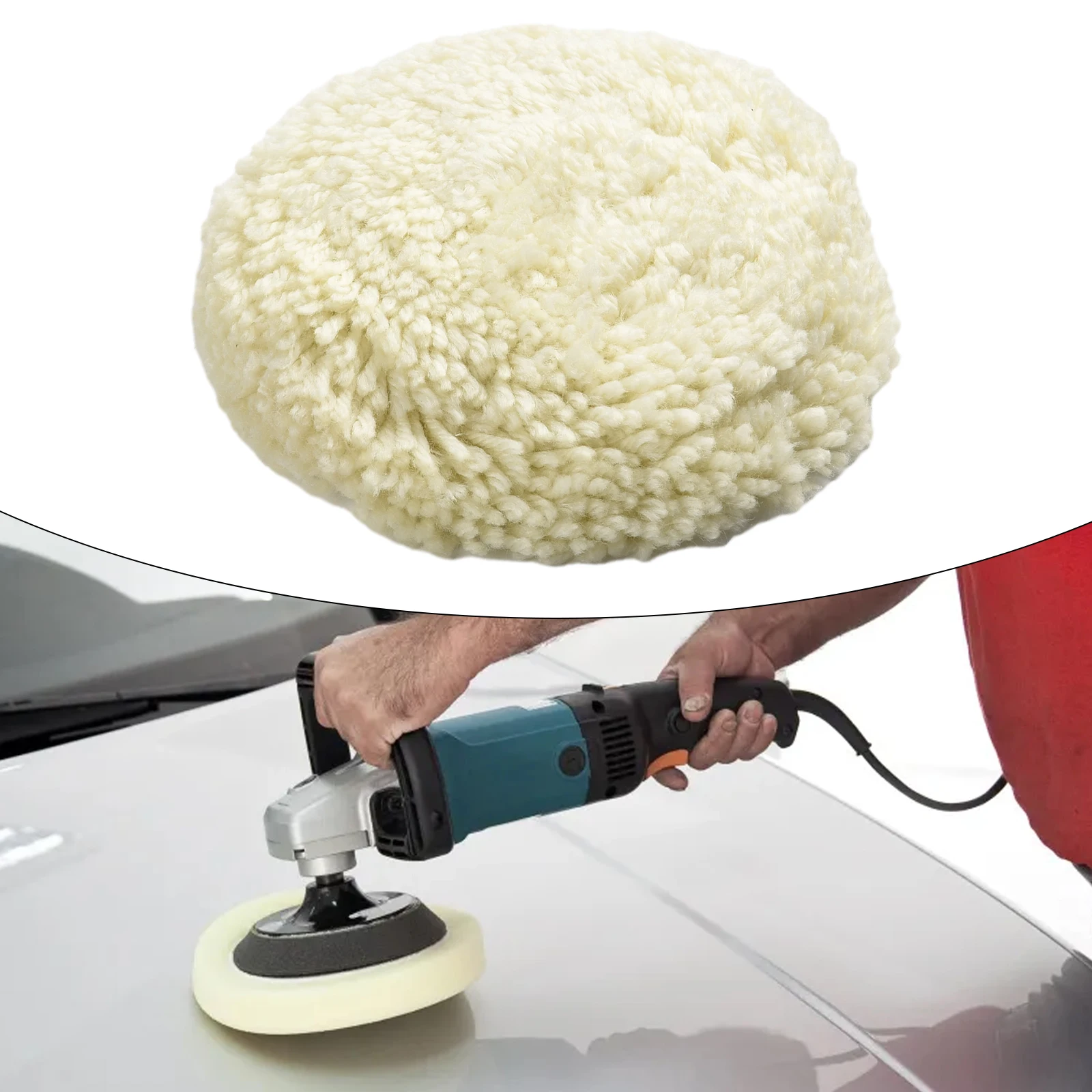 

180mm 7inch Grinding Polishing Bonnet Pad Soft Wool Clean Furniture Car Vehicle Wool Polisher Pads For Car Polisher Car Paint