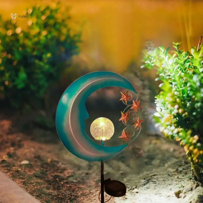 

Solar Lamp Light Sensing Retro Night Light Durable Moon Shape Landscape Lights Led Lighting Ground Light Waterproof Lawn Lamp