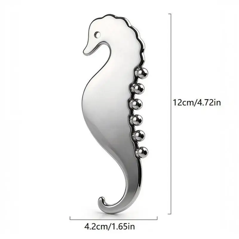Massaggiatore Manuale per Cuoio Capelluto, Strumento Portatile in Acciaio Inossidabile Gua Sha per Lifting Viso e Rilassamento Testa - immagine 6